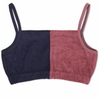 Howlin by Morrison Women's Howlin' Spooky-Doo Mixed Towelling Crop Top in Navy