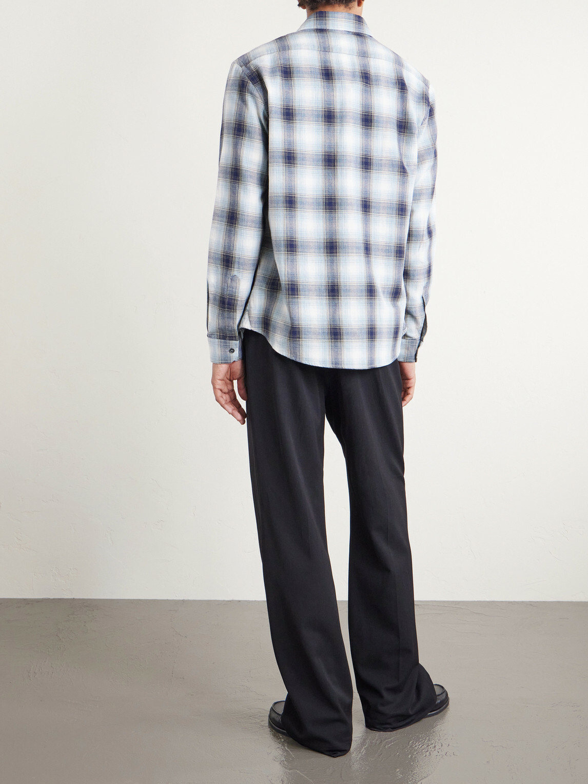 Barena - Checked Cotton-Flannel Shirt - Blue