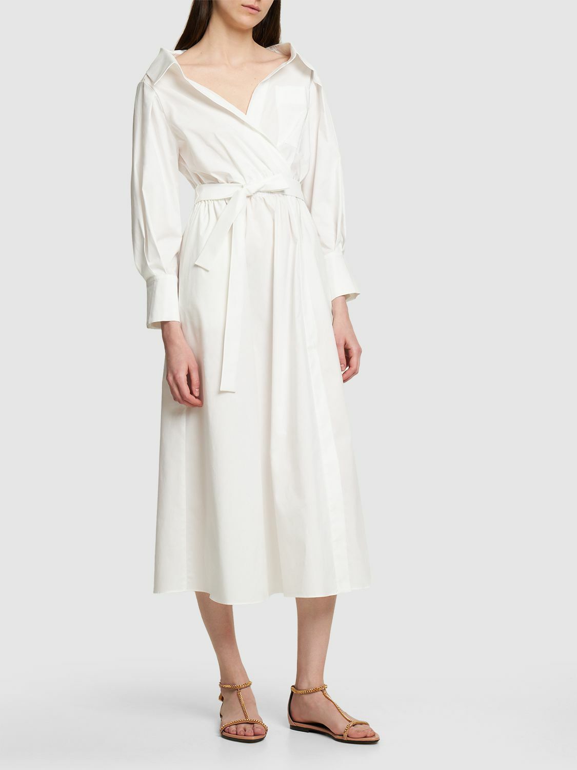 ALTUZARRA - Lyddy Cotton Poplin Midi Shirt Dress Altuzarra