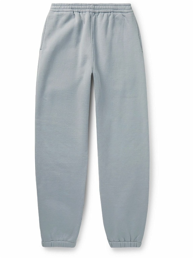 Photo: Auralee - Tapered Fleece-Back Cotton-Jersey Sweatpants - Blue