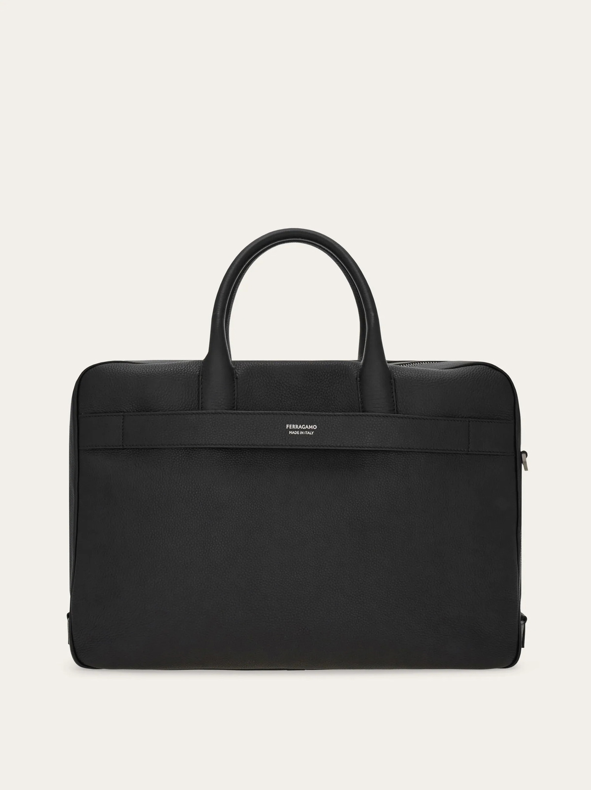 Ferragamo Mens Gancini briefcase in Black