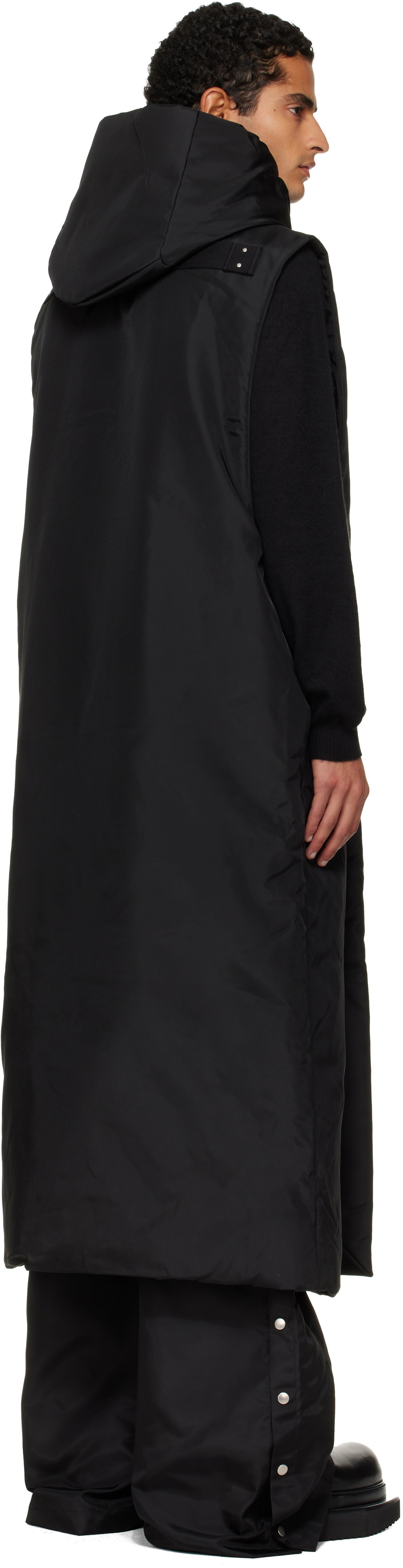Rick Owens DRKSHDW Black Concordians Hooded Vest