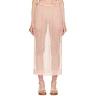 Simone Rocha Pink Gathered Waist Cord Midi Skirt