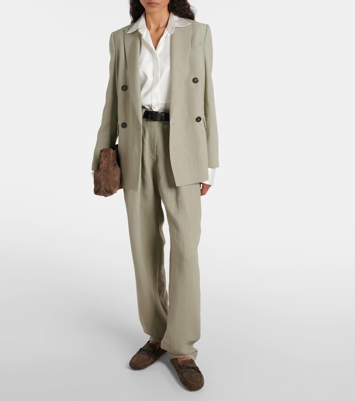 Brunello Cucinelli Beige Silk Blouse
