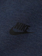 Nike - Logo-Print Cotton-Blend Tech Fleece Zip-Up Hoodie - Blue