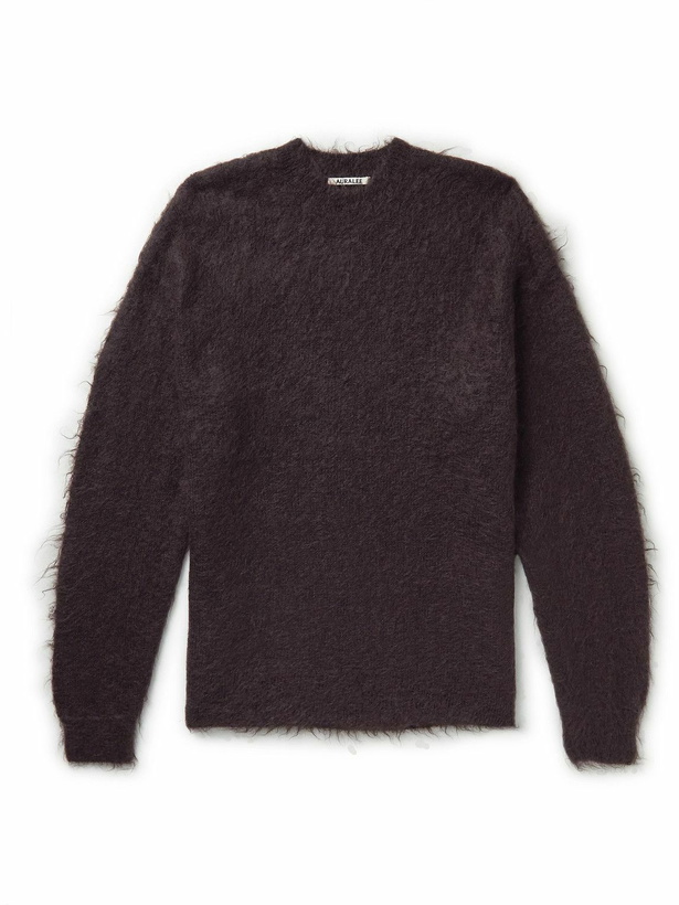 Photo: Auralee - Brushed Mohair and Wool-Blend Sweater - Brown