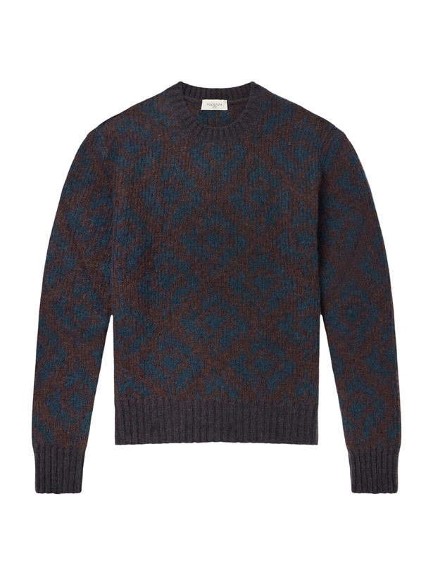 Photo: PIACENZA 1733 - Intarsia-Knit Cashmere-Blend Sweater - Blue