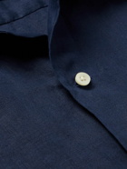 Polo Ralph Lauren - Camp-Collar Logo-Embroidered Linen Shirt - Blue