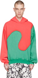 ERL Red & Green Swirl Hoodie