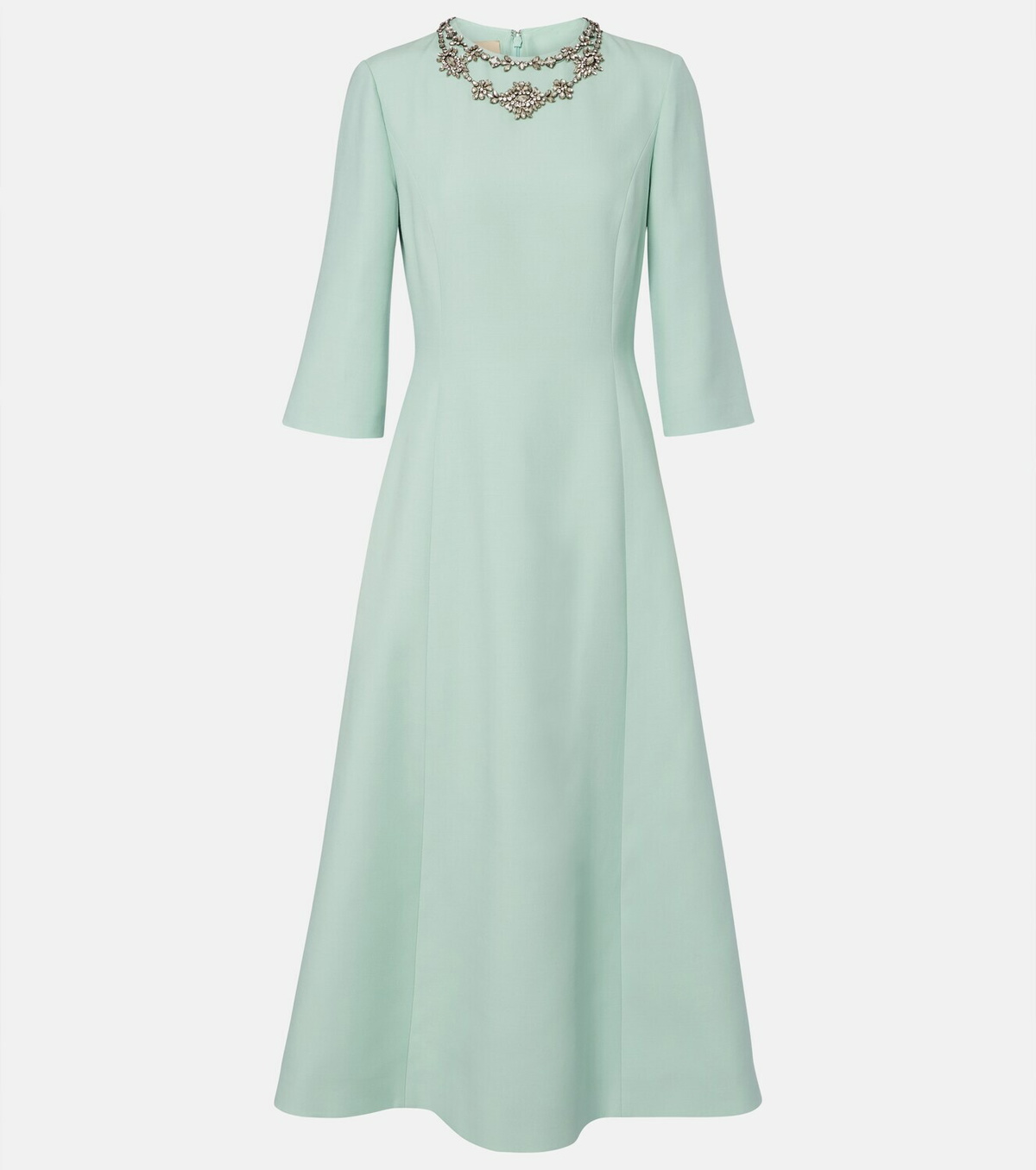 Valentino Crepe Couture embellished midi dress