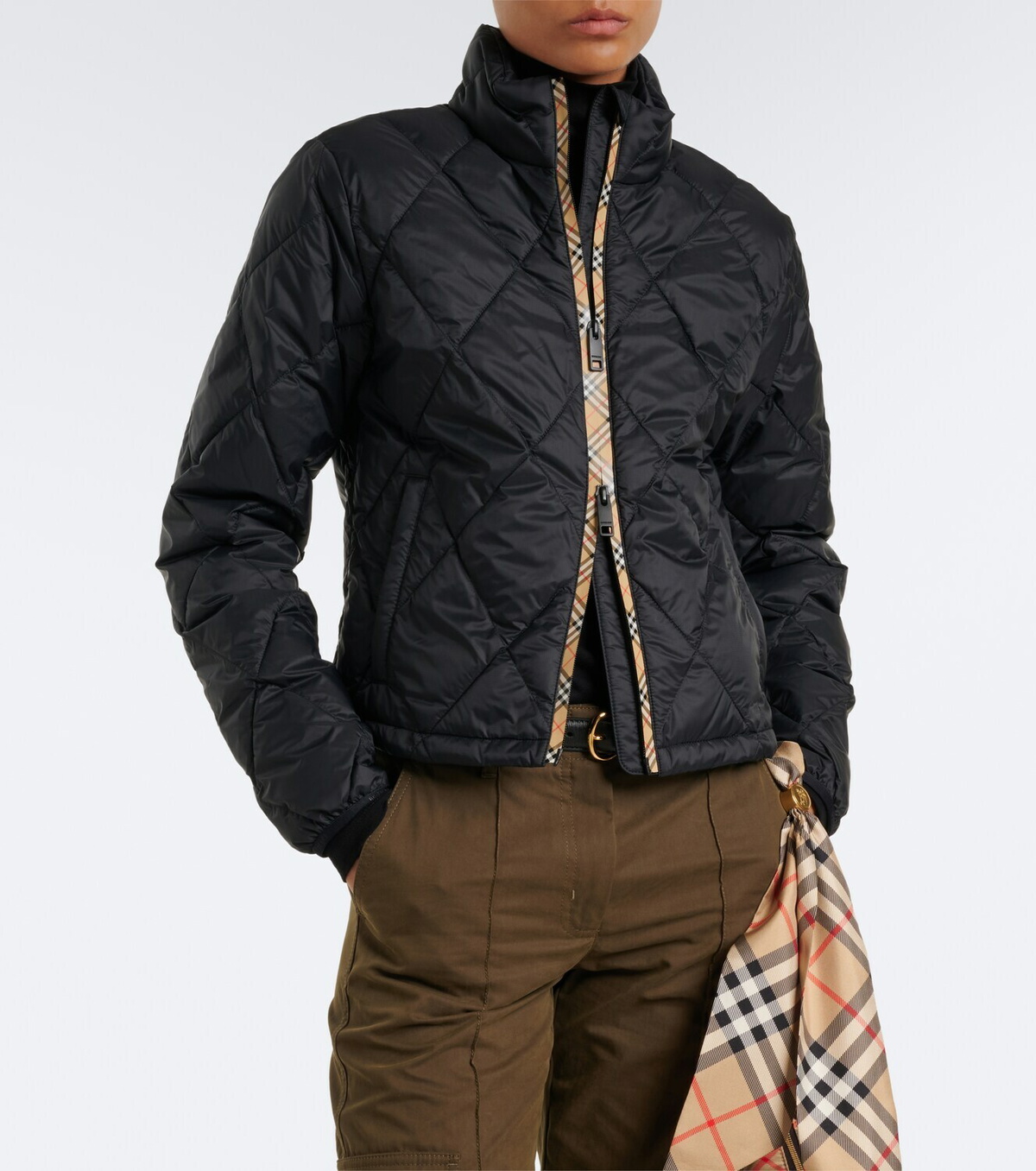 Burberry Burberry Check quilted puffer jacket
