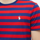 Polo Ralph Lauren Men's Stiped T-Shirt in Red/Fall Royal