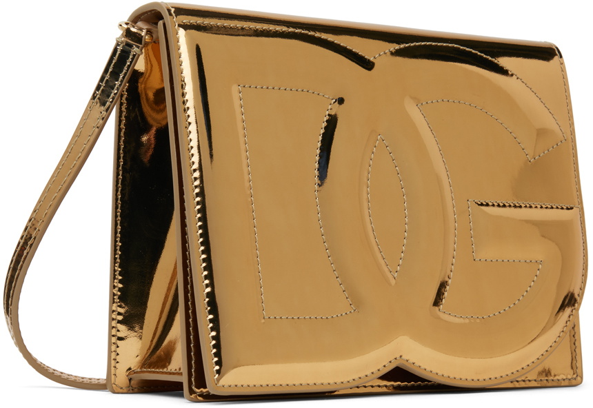 Dolce & Gabbana Gold 'DG' Logo Crossbody Bag