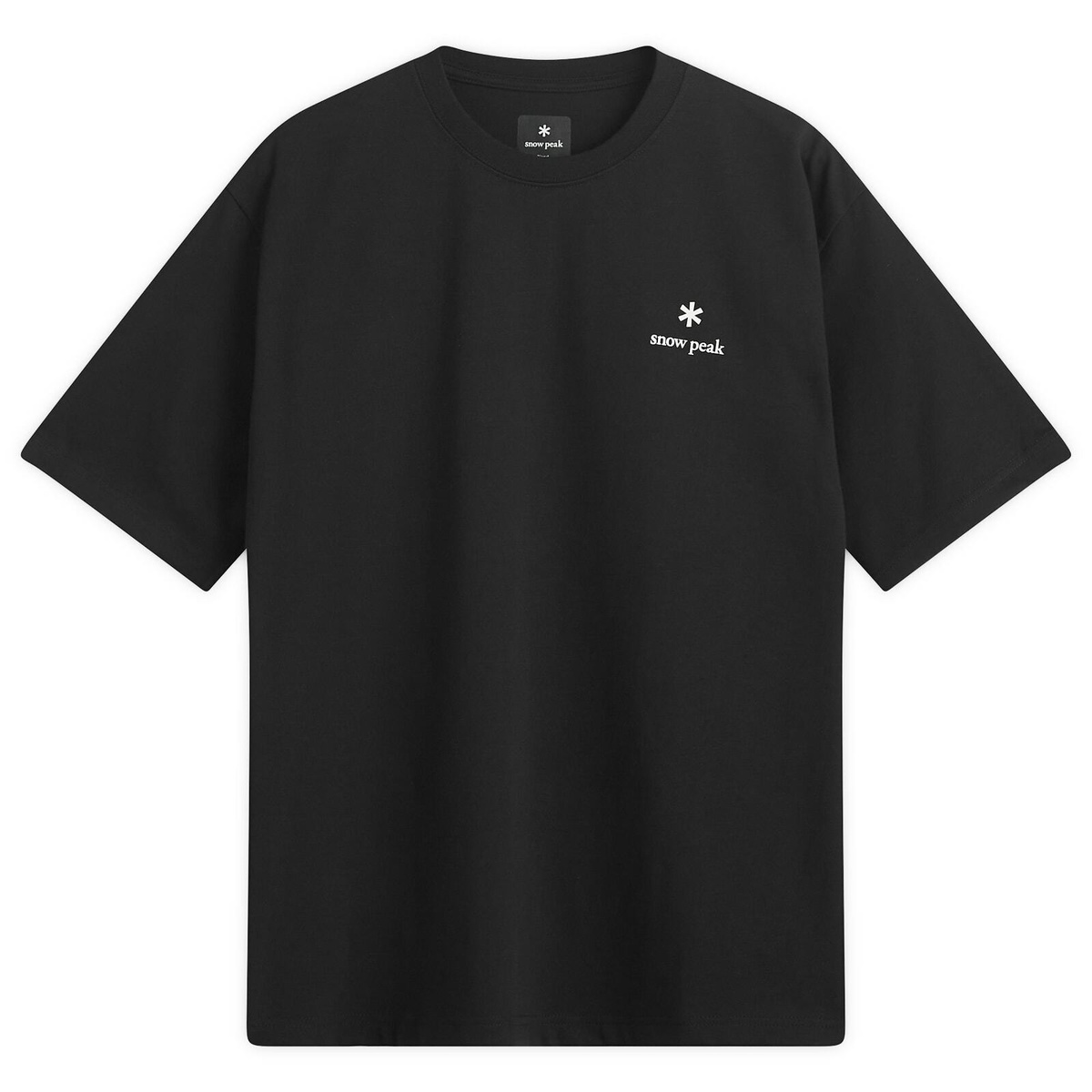 Snow Peak Men's Logo T-Shirt in Black Snow Peak, image size:1200x1200