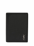 SAINT LAURENT - Tiny Cassandre Leather Card Wallet