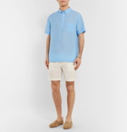 Onia - Button-Down Collar Slub Linen and Tencel-Blend Shirt - Men - Blue