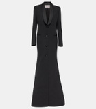 Valentino Shawl-collar wool gown