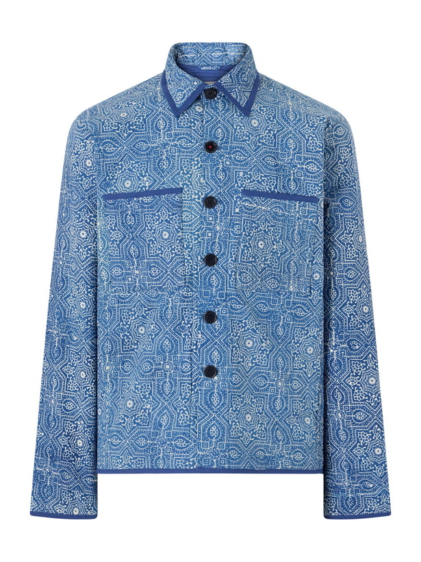 Photo: Kardo - Wynton Printed Cotton Blouson Jacket - Blue