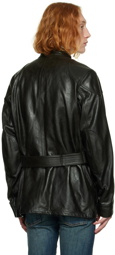 Belstaff Black Trialmaster Panther Leather Jacket