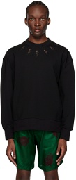 Neil Barrett Black Bolt Collar Sweatshirt