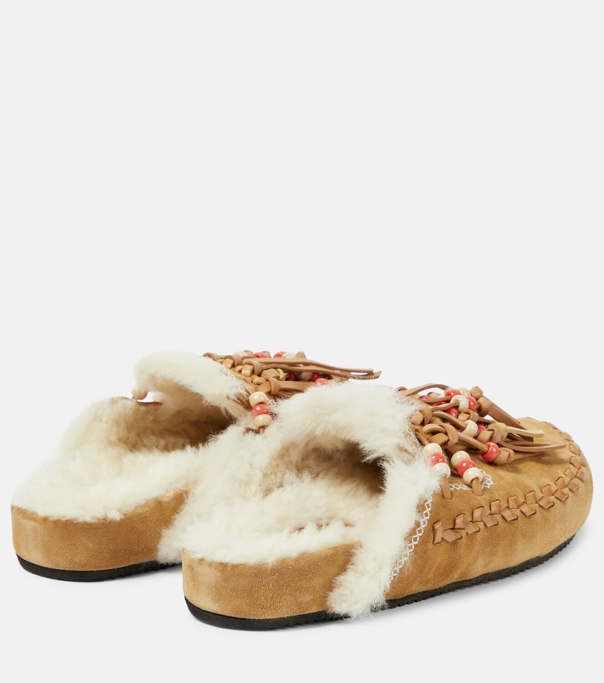 Fur hot sale trimmed mules