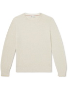 Brunello Cucinelli - Slim-Fit Ribbed Cotton Sweater - Neutrals