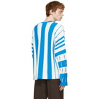 Kiko Kostadinov Blue and White Striped Hydra Sweater