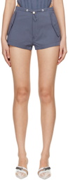 Dion Lee Gray Parachute Shorts