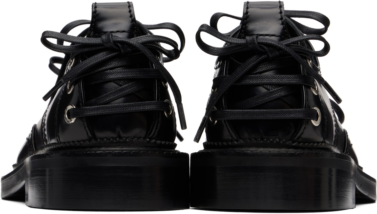Simone Rocha Black Multi-Lace Cutout Brogues