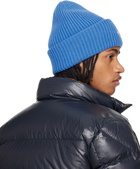 Moncler Blue Wool & Cashmere Beanie