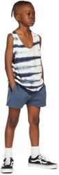Repose AMS Kids White & Blue Tie Dye Tank Top