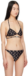 Marine Serre Black Active Bikini
