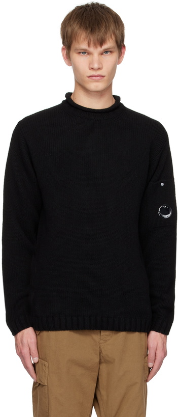 Photo: C.P. Company Black Rolled Edge Sweater