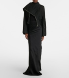 Rick Owens Coda draped satin maxi skirt