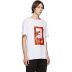 Neil Barrett White and Red Chaotic Subway Loose T-Shirt