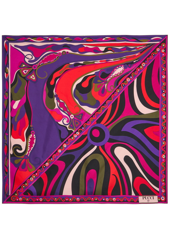 Photo: Pucci Printed Silk-twill Scarf - Multicoloured 1 - One Size