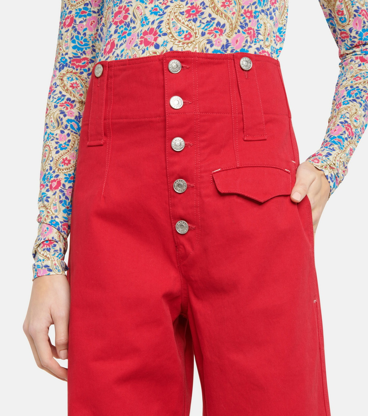 Isabel Marant - Darlena high-rise wide-leg cotton pants Isabel Marant - Darlena high-rise wide-leg cotton pants