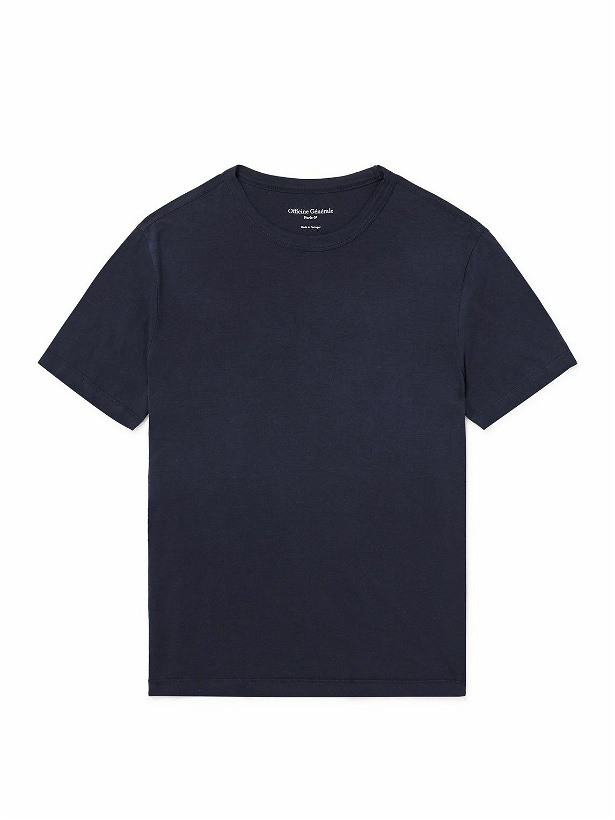 Photo: Officine Générale - Lyocell and Cotton-Blend T-Shirt - Blue