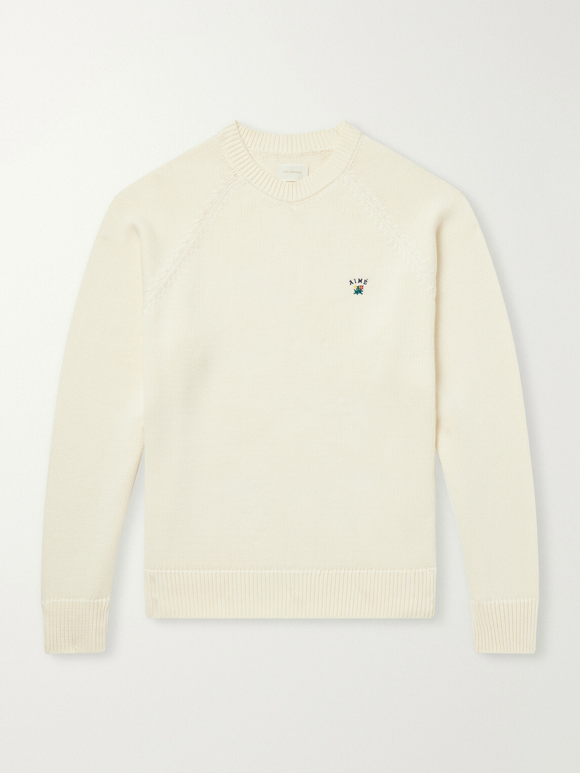 Aimé Leon Dore - Logo-Embroidered Cotton Sweater - White