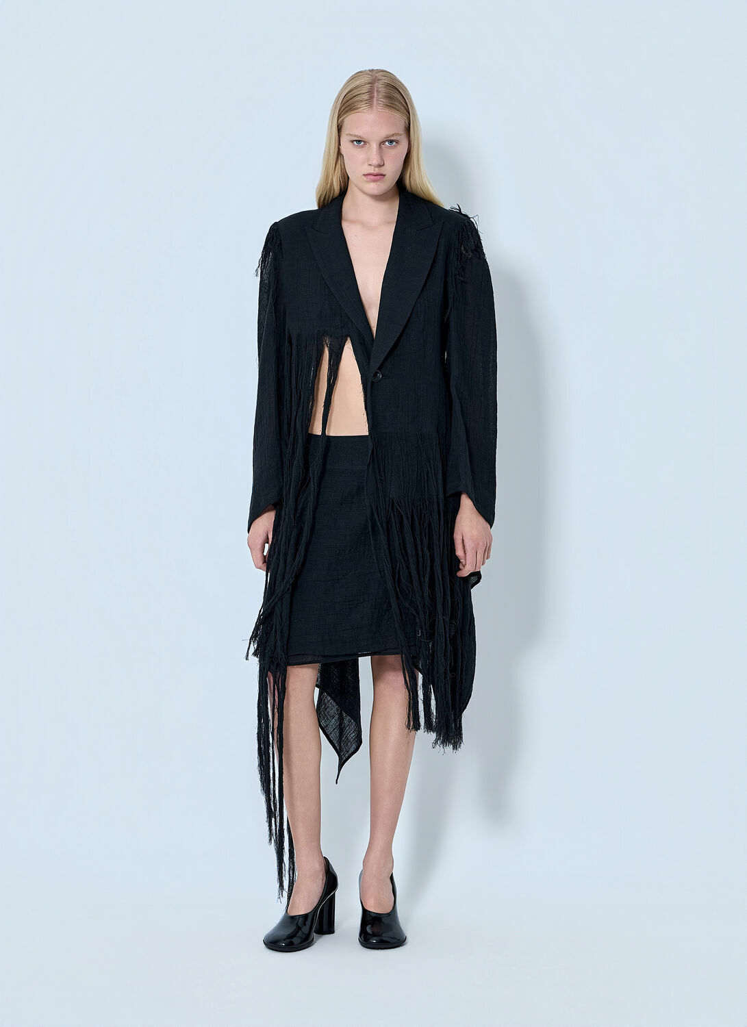 Yohji Yamamoto Frayed Hem Blazer