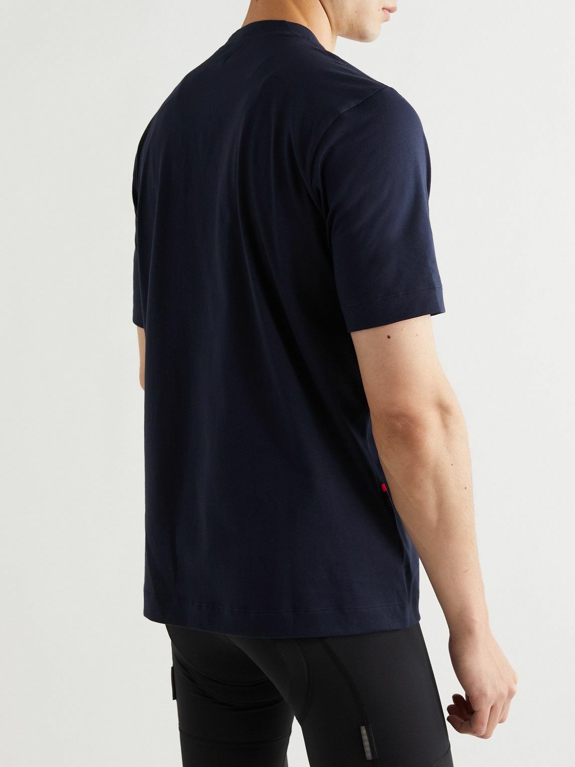 Rapha - Logo-Embroidered Cotton-Jersey T-Shirt - Blue Rapha