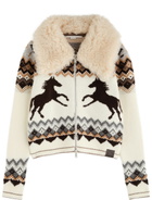 Stella Mccartney Fair Isle Intarsia Wool Cardigan Multicoloured 1