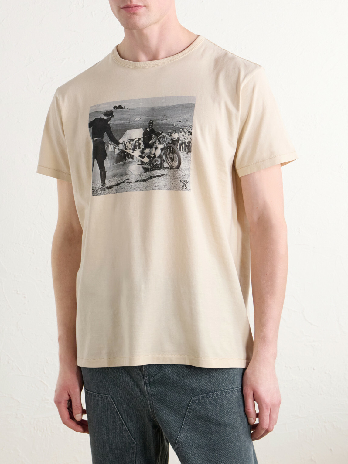 RRL - Garment-Dyed Printed Cotton-Jersey T-Shirt - Neutrals