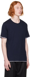 Vince Navy Double Layer T-Shirt