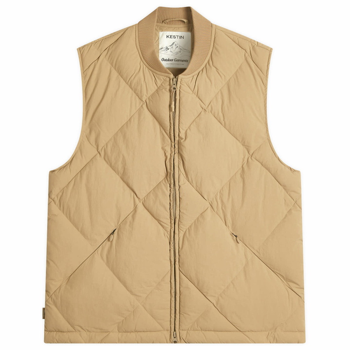 Photo: Kestin Men's Linton Padded Vest in Sand Recycled Nylon