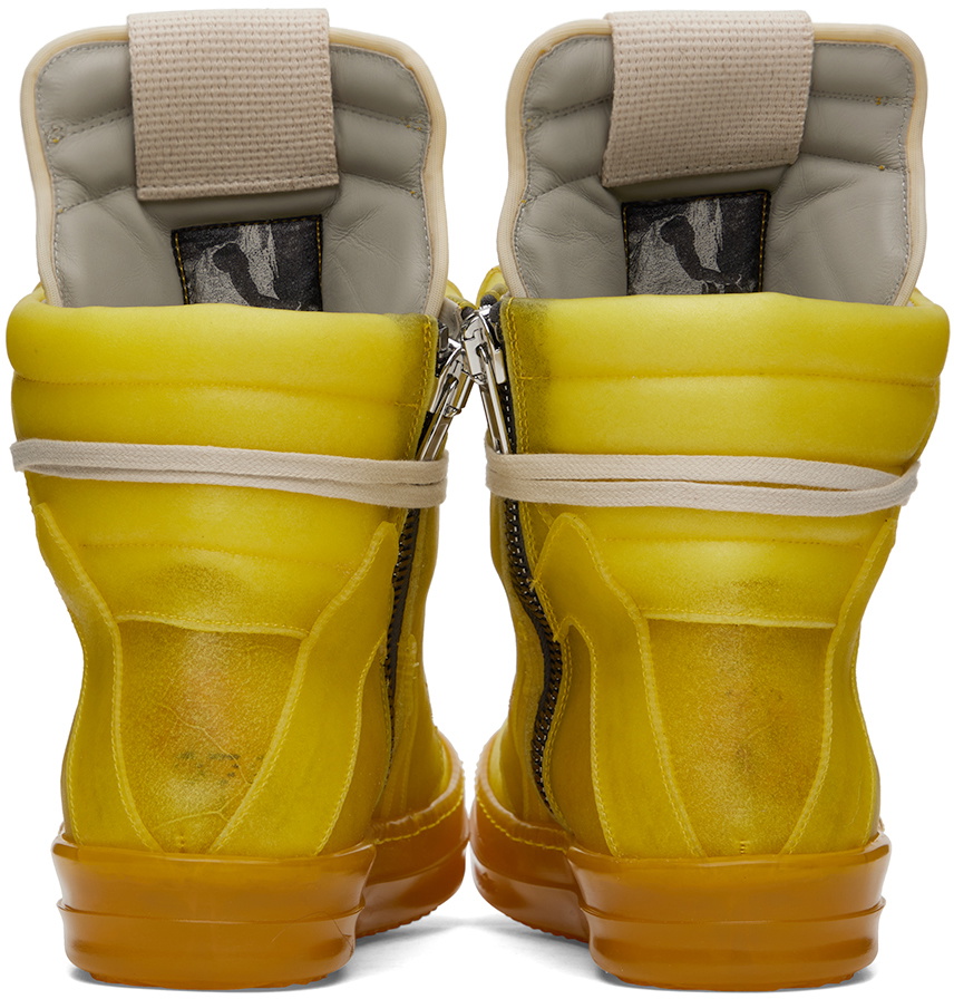 Rick Owens Yellow Geobasket Sneakers Rick Owens