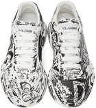 Dolce & Gabbana White Daymaster Graffiti Sneakers