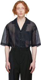 Feng Chen Wang Navy Semi Transparent Shirt