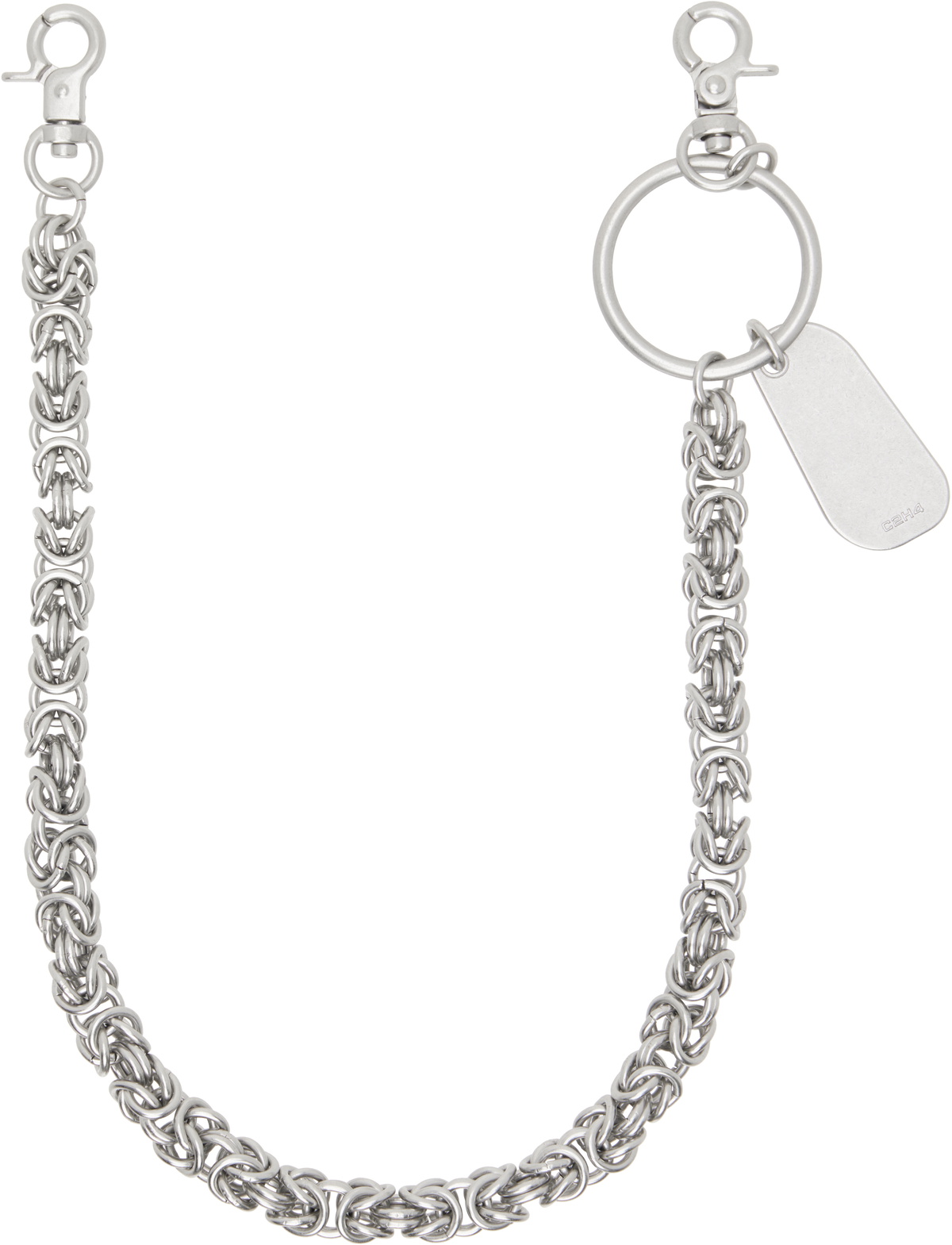 C2H4 Silver Basics Pants Keychain