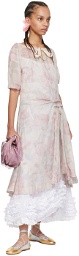 Molly Goddard Pink Tia Midi Dress